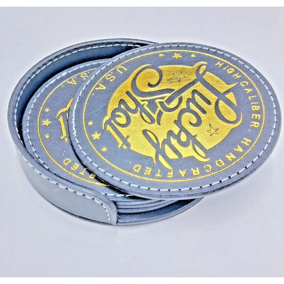 Lucky Shot Bullet Whiskey Glasses- Set of 4 With Matching Coasters And Holder - Picture 6 of 15